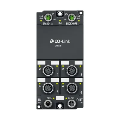 EtherCAT Box, 4-channel communication interface, IO-Link, master, Class B, M12