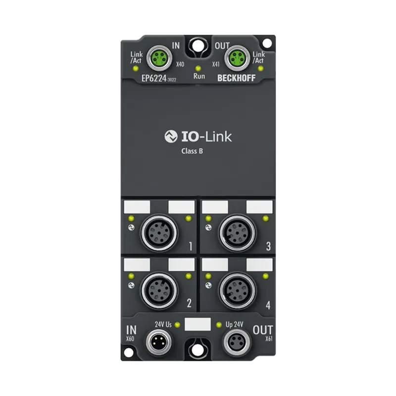 EtherCAT Box, 4-channel communication interface, IO-Link, master, Class B, M12