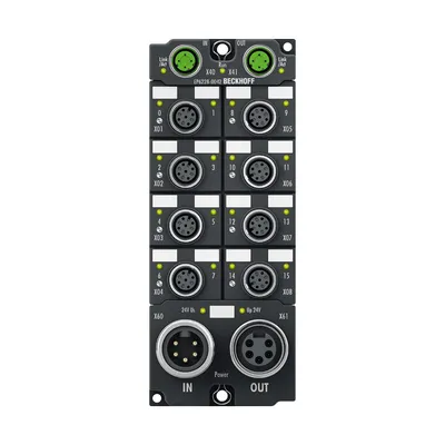 EtherCAT Box, 8-channel communication interface + 8-channel digital input, IO-Link, master, Class A, M12