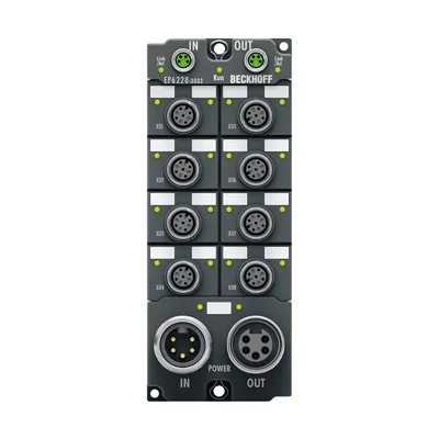 EtherCAT Box, 8-channel communication interface, IO-Link, master, Class B, M12