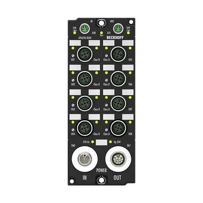 EtherCAT Box, 8-channel communication interface, IO-Link, master, Class B, M12, L-coded
