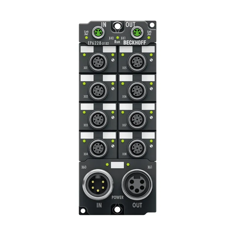 EtherCAT Box, 8-channel communication interface + 4-channel digital input, IO-Link, master, Class A, Class B, M12