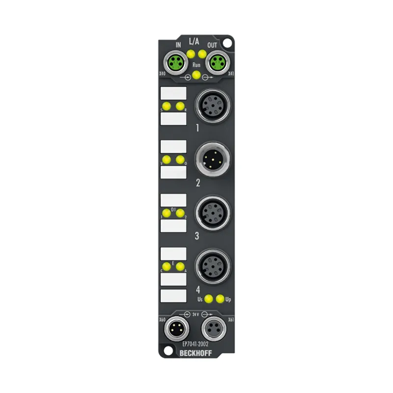 EtherCAT Box, 1-channel motion interface, stepper motor, 48 V DC, 5 A, M12, with incremental encoder