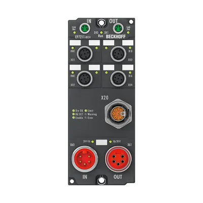 EtherCAT Box, 1-channel motion interface, servomotor, 48 V DC, 4.5 A, OCT, suitable for STO applications