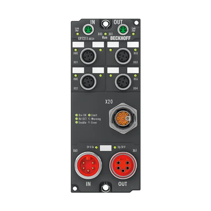 EtherCAT Box, 1-channel motion interface, servomotor, 48 V DC, 4.5 A, OCT, suitable for STO applications
