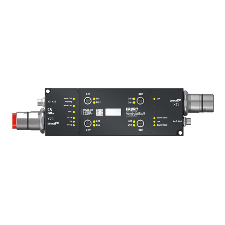 EtherCAT Box, 2-channel motion interface, BLDC motor, 24 V DC, 3.5 A, M8, EtherCAT junction