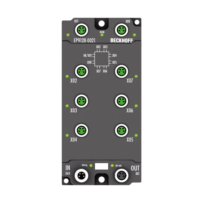 EtherCAT Box, 8-port junction, EtherCAT, 100 Mbit/s, 24 V DC, M8