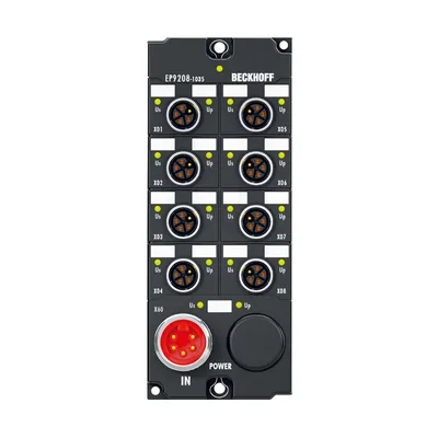 EtherCAT Box, 8-channel power distribution, passive, M12, L-coded