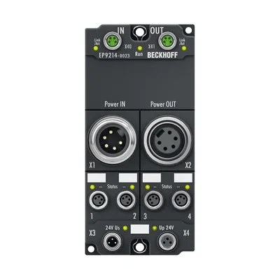 EtherCAT Box, 4/4-channel power distribution, for EtherCAT Box modules