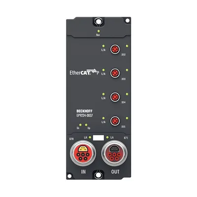 EtherCAT Box, 4-channel power distribution, ENP to EtherCAT P