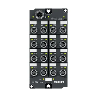 IO-Link box, 16-channel digital input, 24 V DC, adjustable, M8