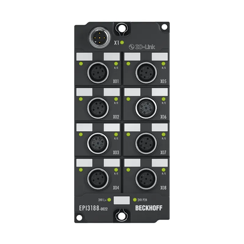 IO-Link box, 8-channel analog input, multi-function, ±10 V, 0/4…±20 mA, 16 bit, single-ended, M12