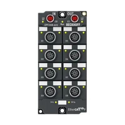 EtherCAT P Box, 8-channel digital input, 24 V DC, 3 ms, M12