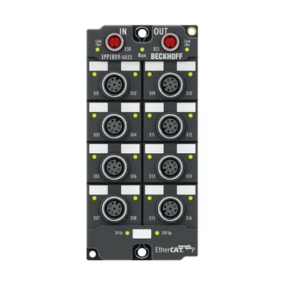 EtherCAT P Box, 16-channel digital input, 24 V DC, 3 ms, M12