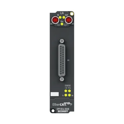 EtherCAT P Box, 16-channel digital input, 24 V DC, 10 µs, D-sub