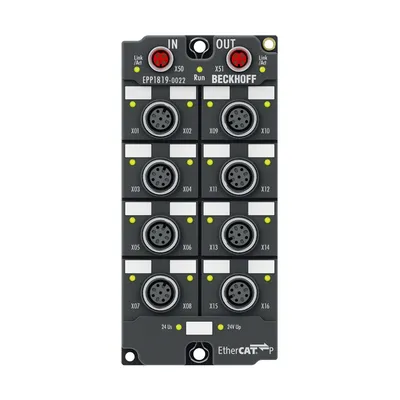 EtherCAT P Box, 16-channel digital input, 24 V DC, 10 µs, M12