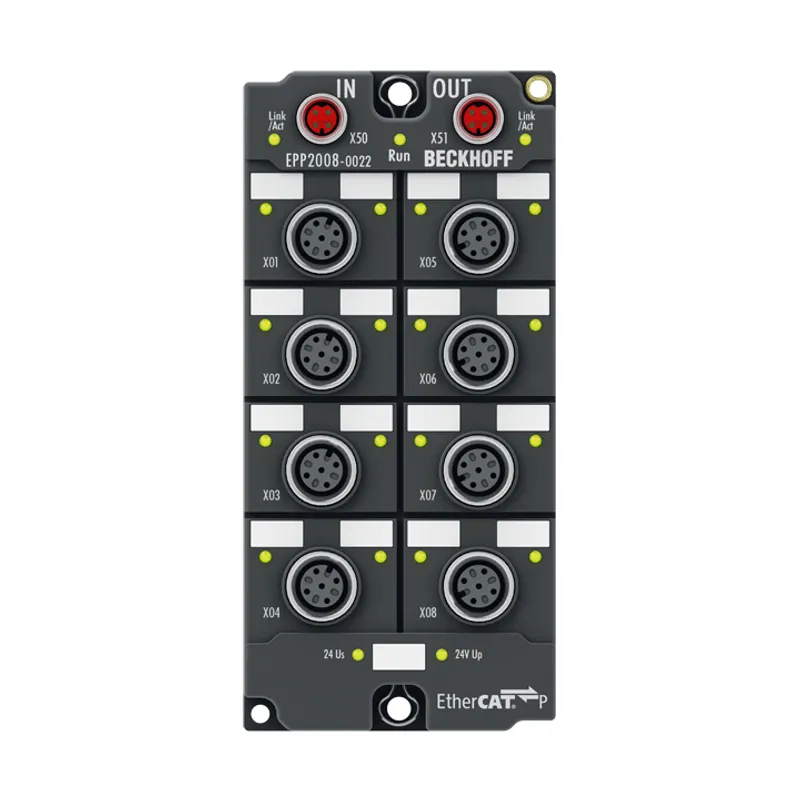 EtherCAT P Box, 8-channel digital output, 24 V DC, 0.5 A, M12
