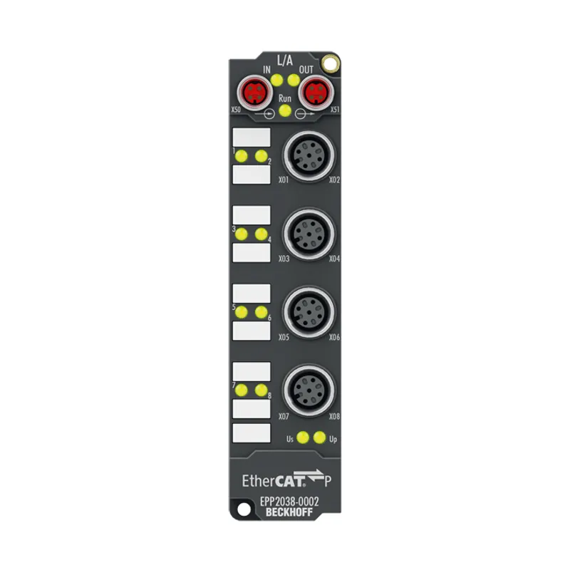 EtherCAT P Box, 8-channel digital output, 24 V DC, 2 A, M12, with diagnostics