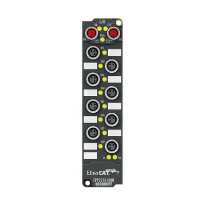 EtherCAT P Box, 4-channel digital input + 4-channel digital output, 24 V DC, 10 µs, 0.5 A, M8