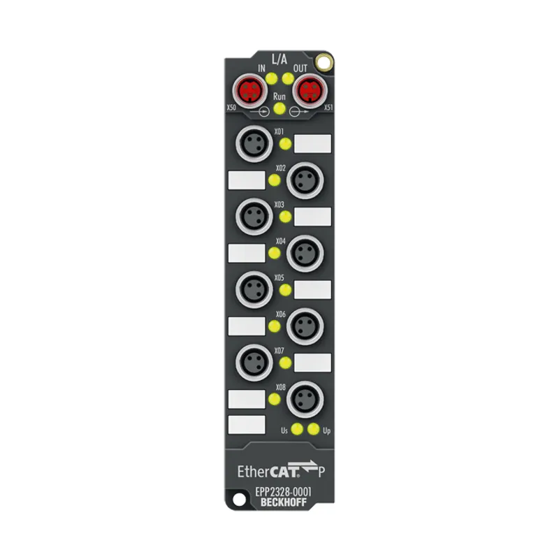 EtherCAT P Box, 4-channel digital input + 4-channel digital output, 24 V DC, 3 ms, 2 A, M8