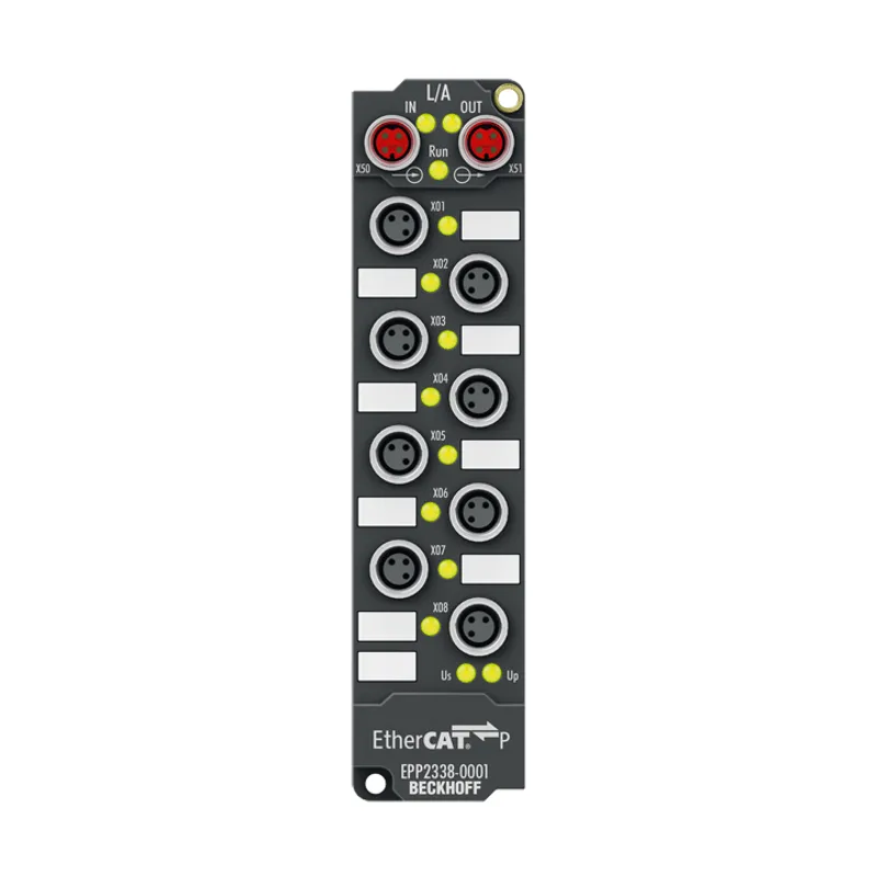 EtherCAT P Box, 8-channel digital combi, 24 V DC, 10 µs, 0.5 A, M8