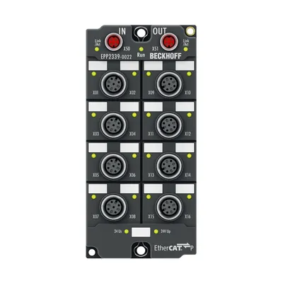EtherCAT P Box, 16-channel digital combi, 24 V DC, 3 ms, 0.5 A, M12