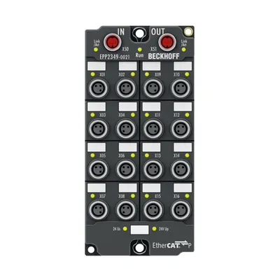 EtherCAT P Box, 16-channel digital combi, 24 V DC, 10 µs, 0.5 A, M8