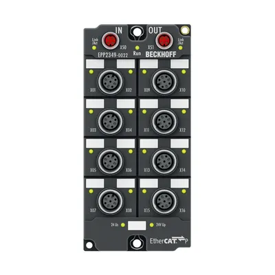 EtherCAT P Box, 16-channel digital combi, 24 V DC, 10 µs, 0.5 A, M12