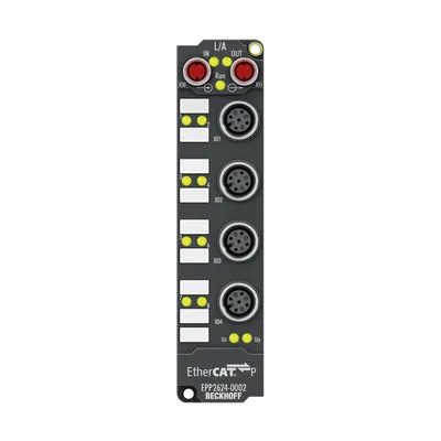 EtherCAT P Box, 4-channel relay output, 25 V AC, 30 V DC, 0.5 A AC, 2 A DC, M12