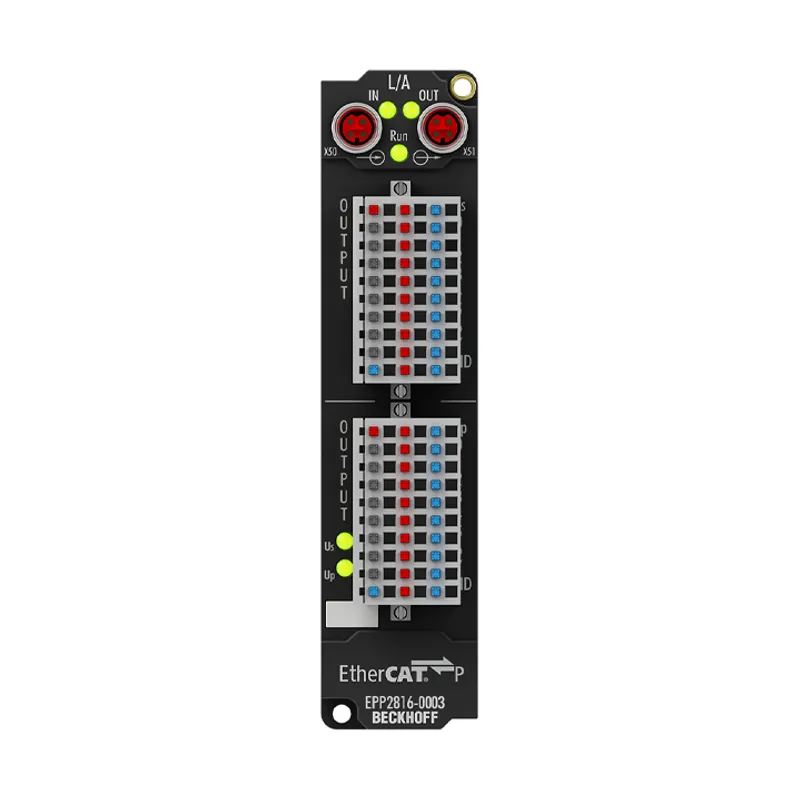 EtherCAT P Box, 16-channel digital output, 24 V DC, 0.5 A, IP20 connector
