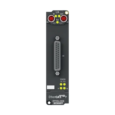 EtherCAT P Box, 16-channel digital output, 24 V DC, 0.5 A, D-sub