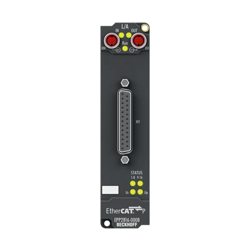 EtherCAT P Box, 16-channel digital output, 24 V DC, 0.5 A, D-sub