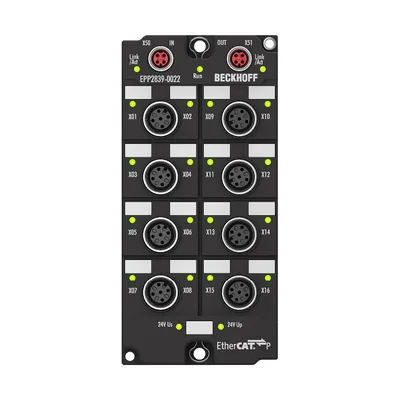 EtherCAT P Box, 16-channel digital output, 24 V DC, 0.5 A, M12, with extended diagnostics