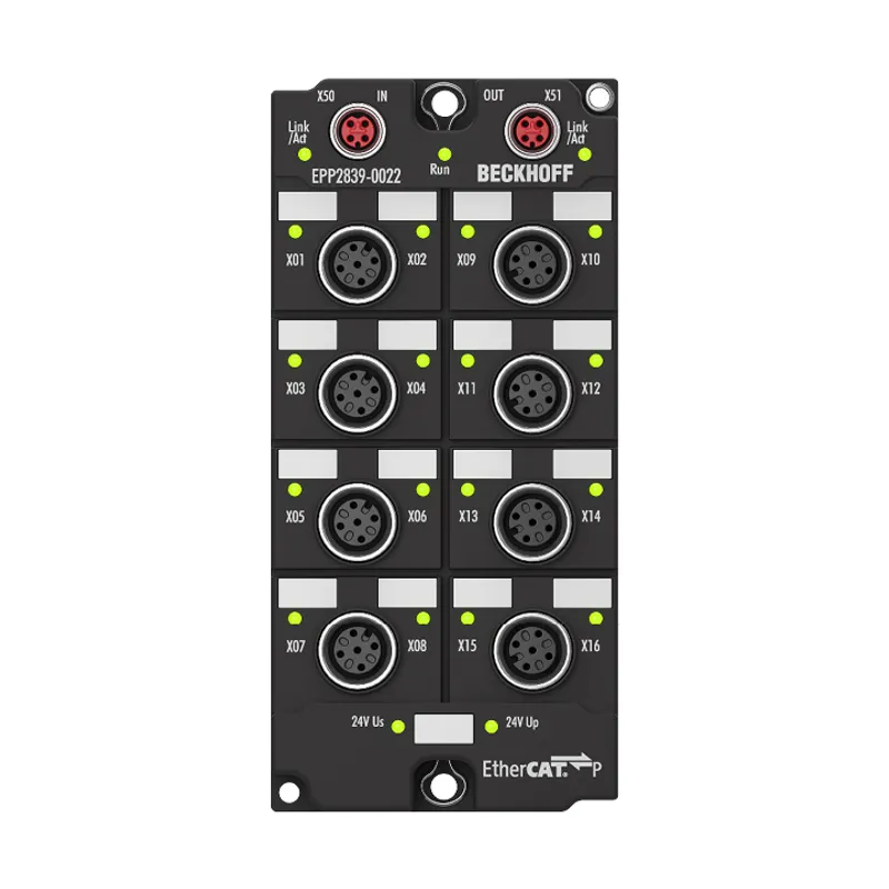 EtherCAT P Box, 16-channel digital output, 24 V DC, 0.5 A, M12, with extended diagnostics