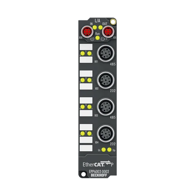 EtherCAT P Box, 2-channel communication interface, serial, RS232/RS422/RS485, M12