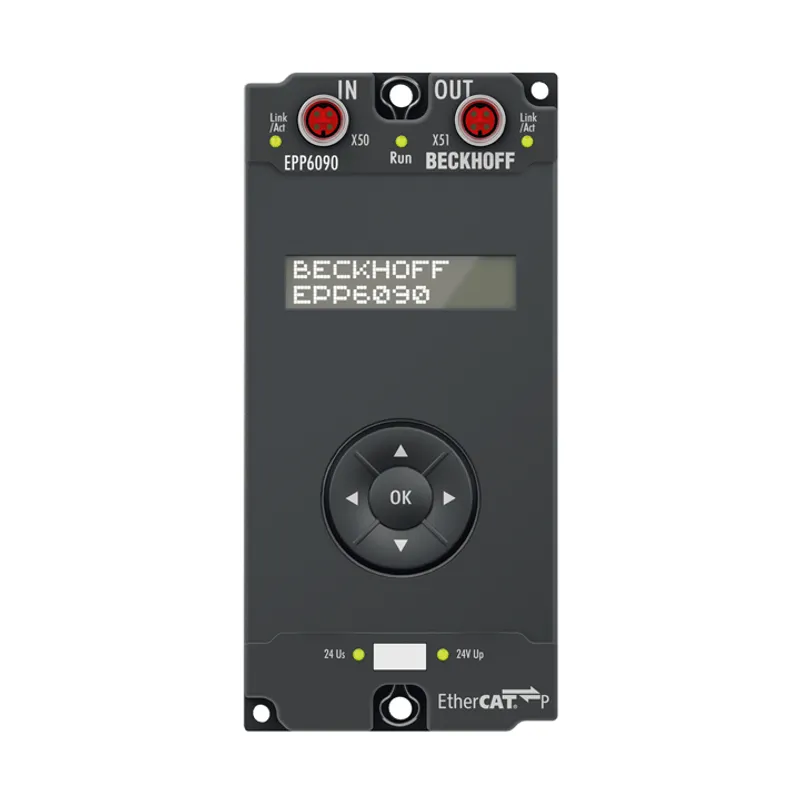 EtherCAT P Box, display with navigation switch, operating hours counter