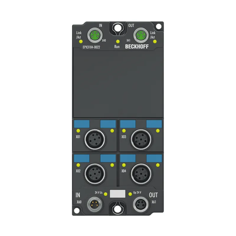 EtherCAT Box, 4-channel analog input, current, 4…20 mA, 16 bit, single-ended, M12, HART, Ex i