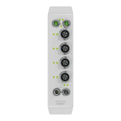 EtherCAT Box, 8-channel digital input, 24 V DC, 3 ms, M12, stainless steel