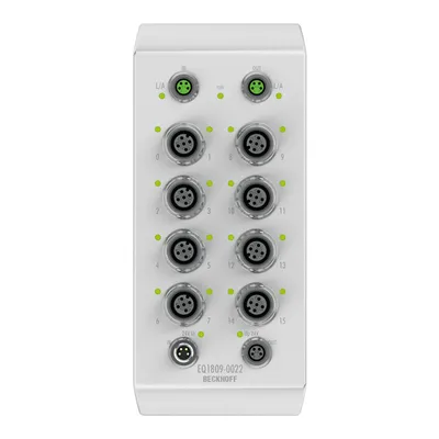 EtherCAT Box, 16-channel digital input, 24 V DC, 3 ms, M12, stainless steel