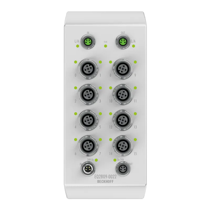 EtherCAT Box, 16-channel digital output, 24 V DC, 0.5 A, M12, stainless steel