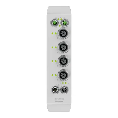 EtherCAT Box, 4-channel analog input, multi-function, ±10 V, 0/4…20 mA, 16 bit, differential, M12, stainless steel