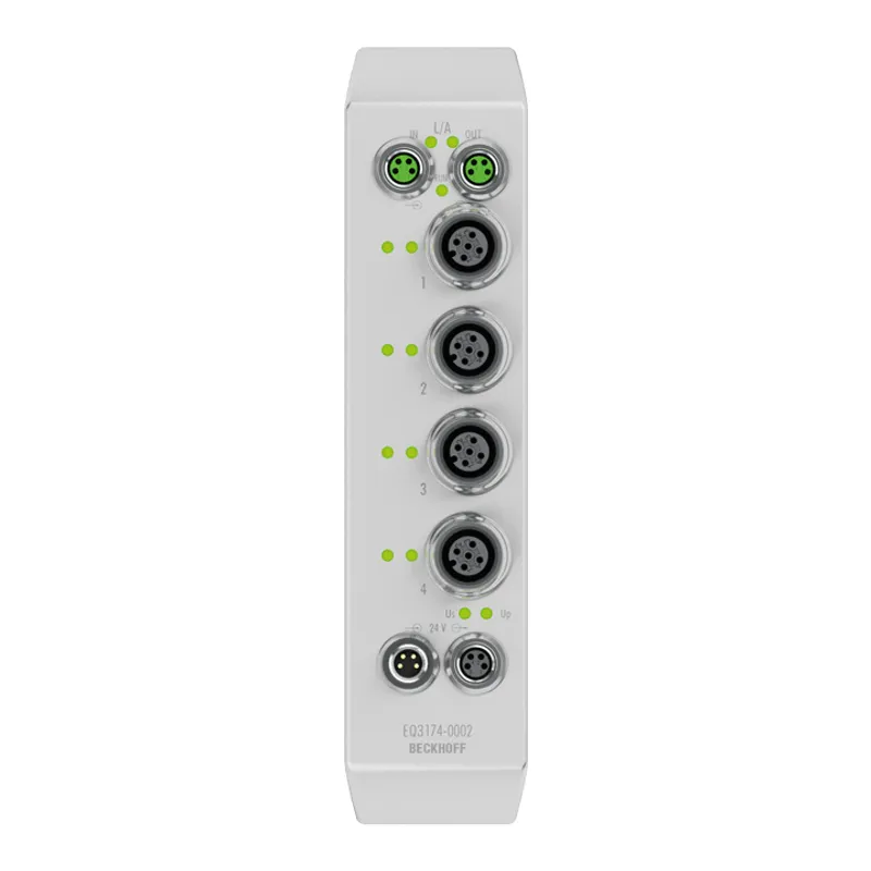 EtherCAT Box, 4-channel analog input, multi-function, ±10 V, 0/4…20 mA, 16 bit, differential, M12, stainless steel