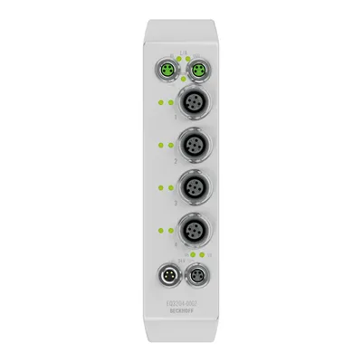 EtherCAT Box, 4-channel analog input, temperature, RTD (Pt100), 16 bit, M12, stainless steel