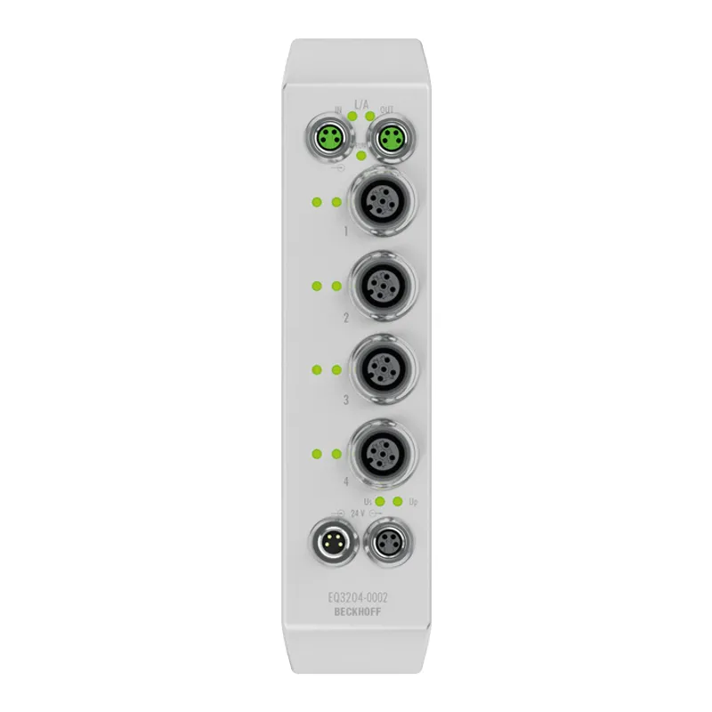 EtherCAT Box, 4-channel analog input, temperature, RTD (Pt100), 16 bit, M12, stainless steel
