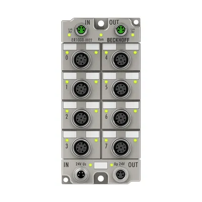 EtherCAT Box, 8-channel digital input, 24 V DC, 3 ms, M12, zinc die-cast