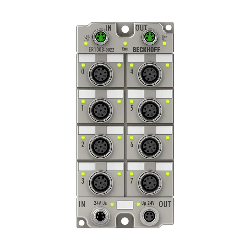 EtherCAT Box, 8-channel digital input, 24 V DC, 3 ms, M12, zinc die-cast