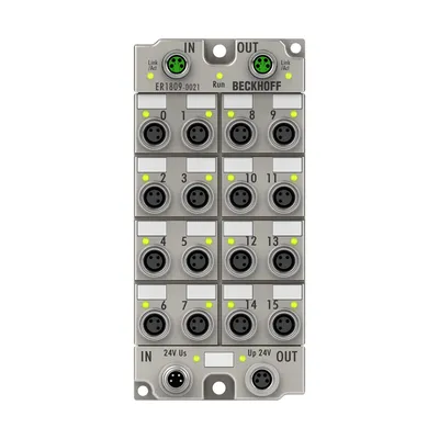 EtherCAT Box, 16-channel digital input, 24 V DC, 3 ms, M8, zinc die-cast