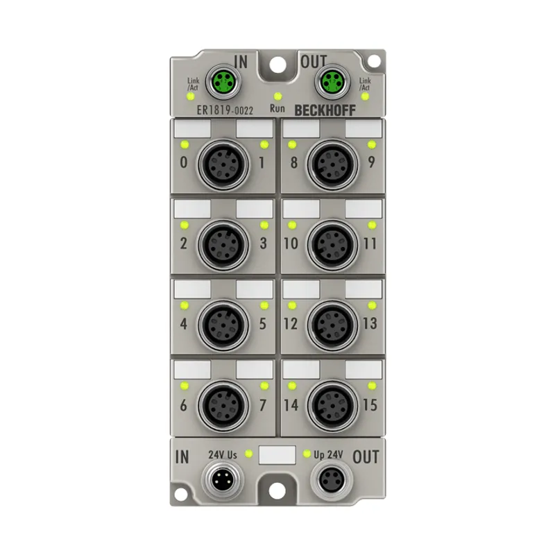 EtherCAT Box, 16-channel digital input, 24 V DC, 10 µs, M12, zinc die-cast