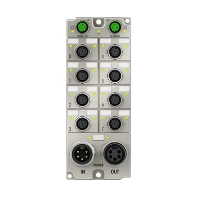 EtherCAT Box, 8-channel digital output, 24 V DC, 2 A, M12, zinc die-cast