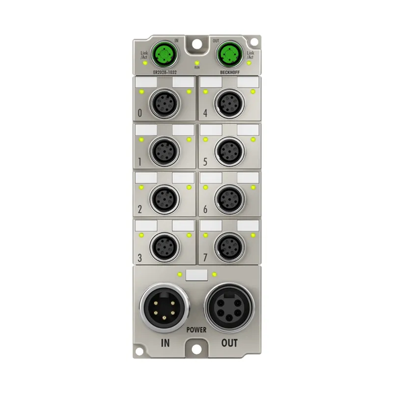 EtherCAT Box, 8-channel digital output, 24 V DC, 2 A, M12, zinc die-cast